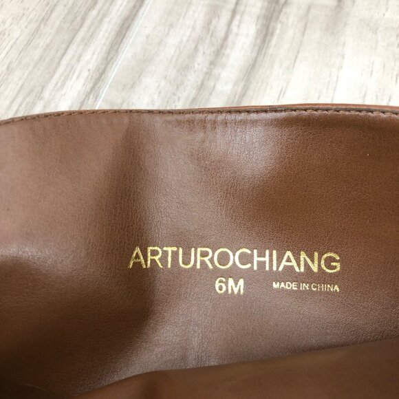 Arturo Chiang Riding Boots Women's 6 Bevin Brown Leather Tall Knee High - Picture 11 of 11